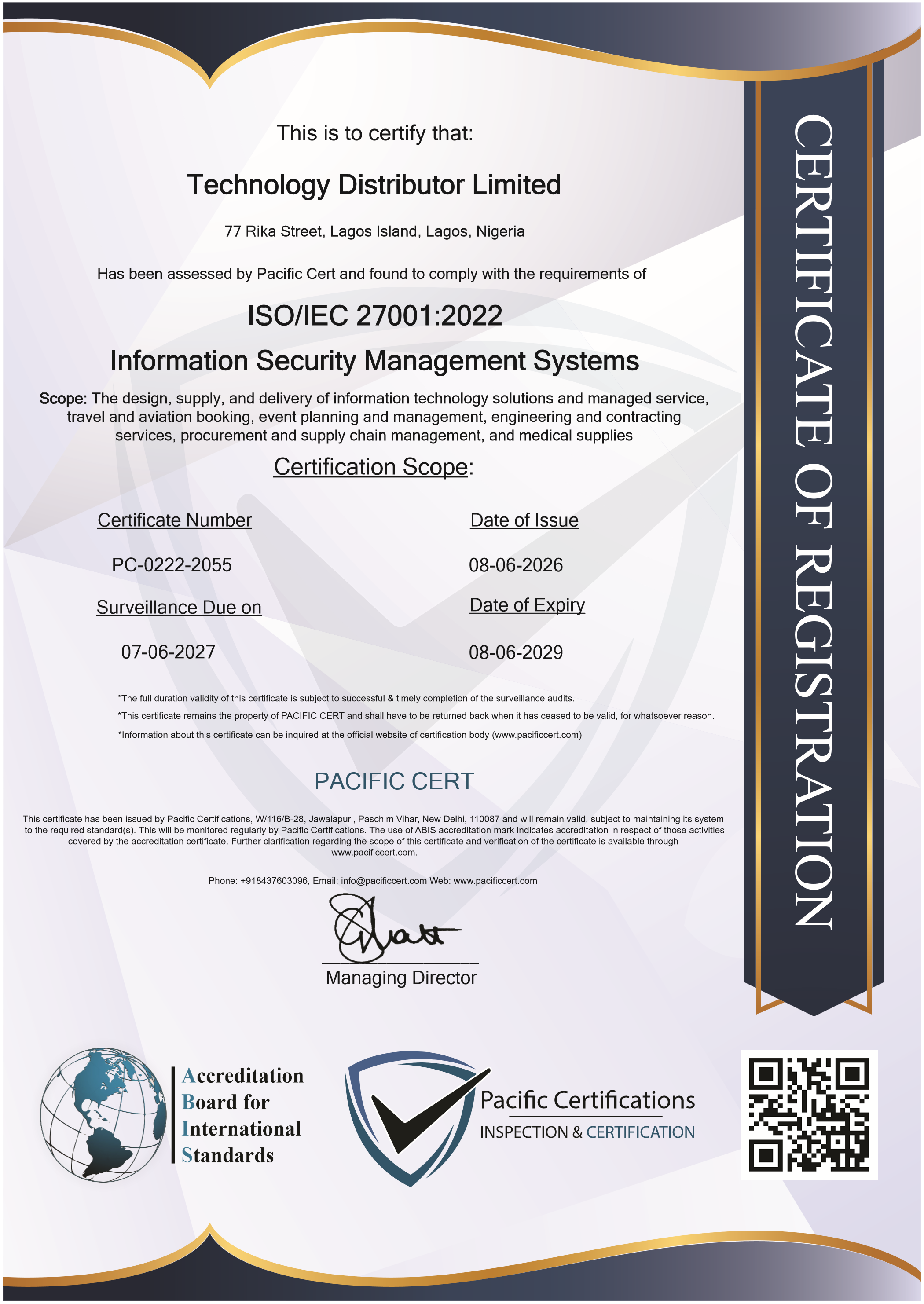 ISO 27001 Information Security certification